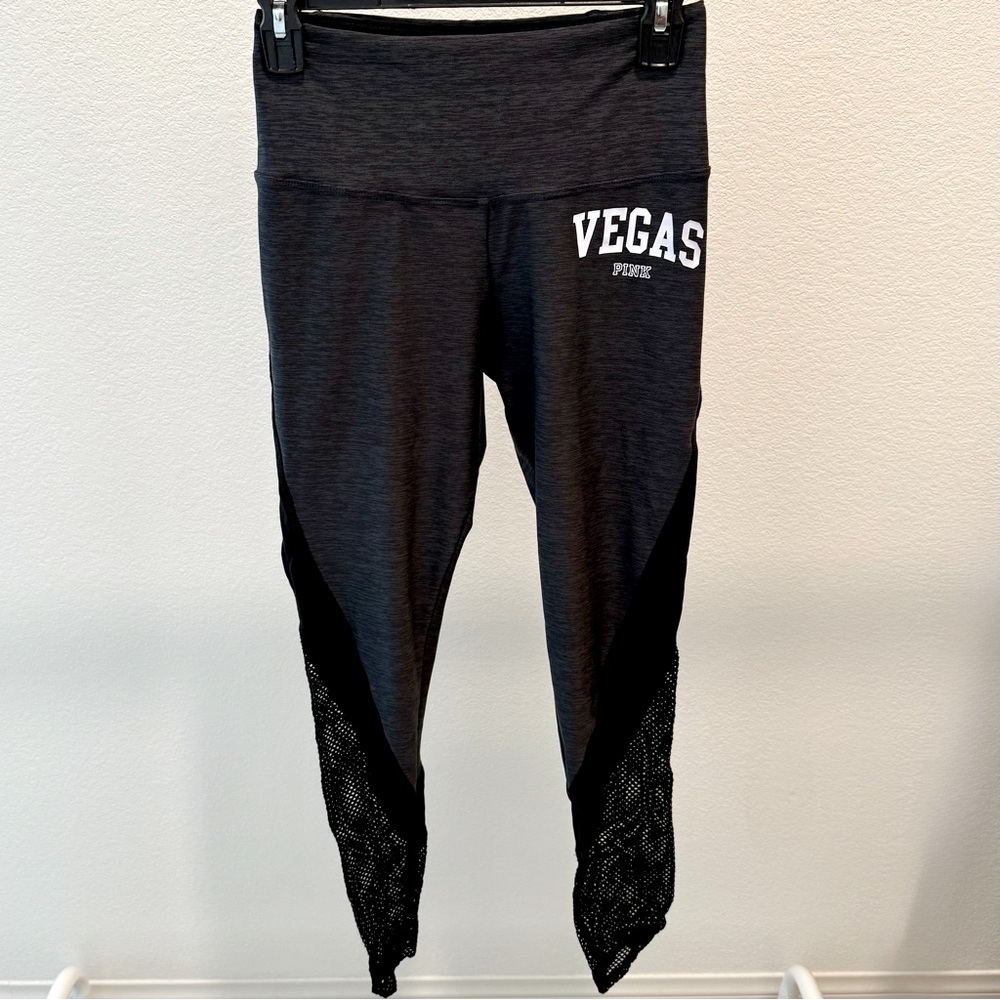 Pink Victoria’s Secret Vegas leggings with mesh ends